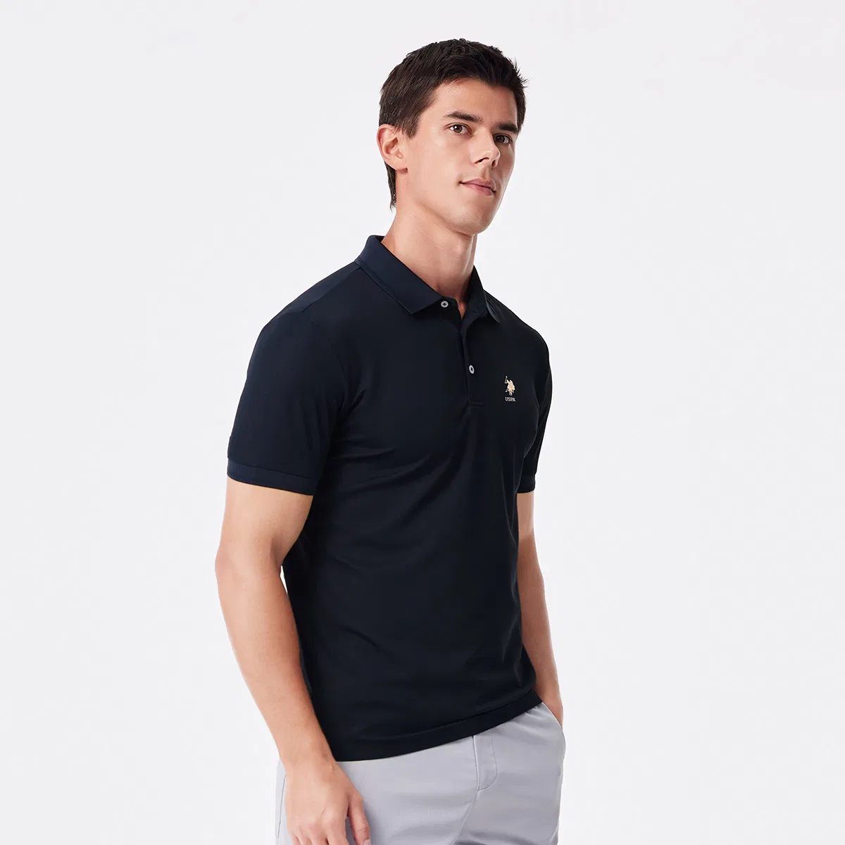 Поло для мужчин U.S. POLO ASSN., Navy Blue — фото 3