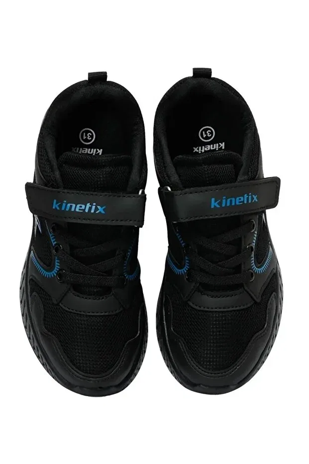 Детские спортивные кроссовки для мальчиков на липучках Fexer 3fx black Kinetix, Black Saks — фото 4