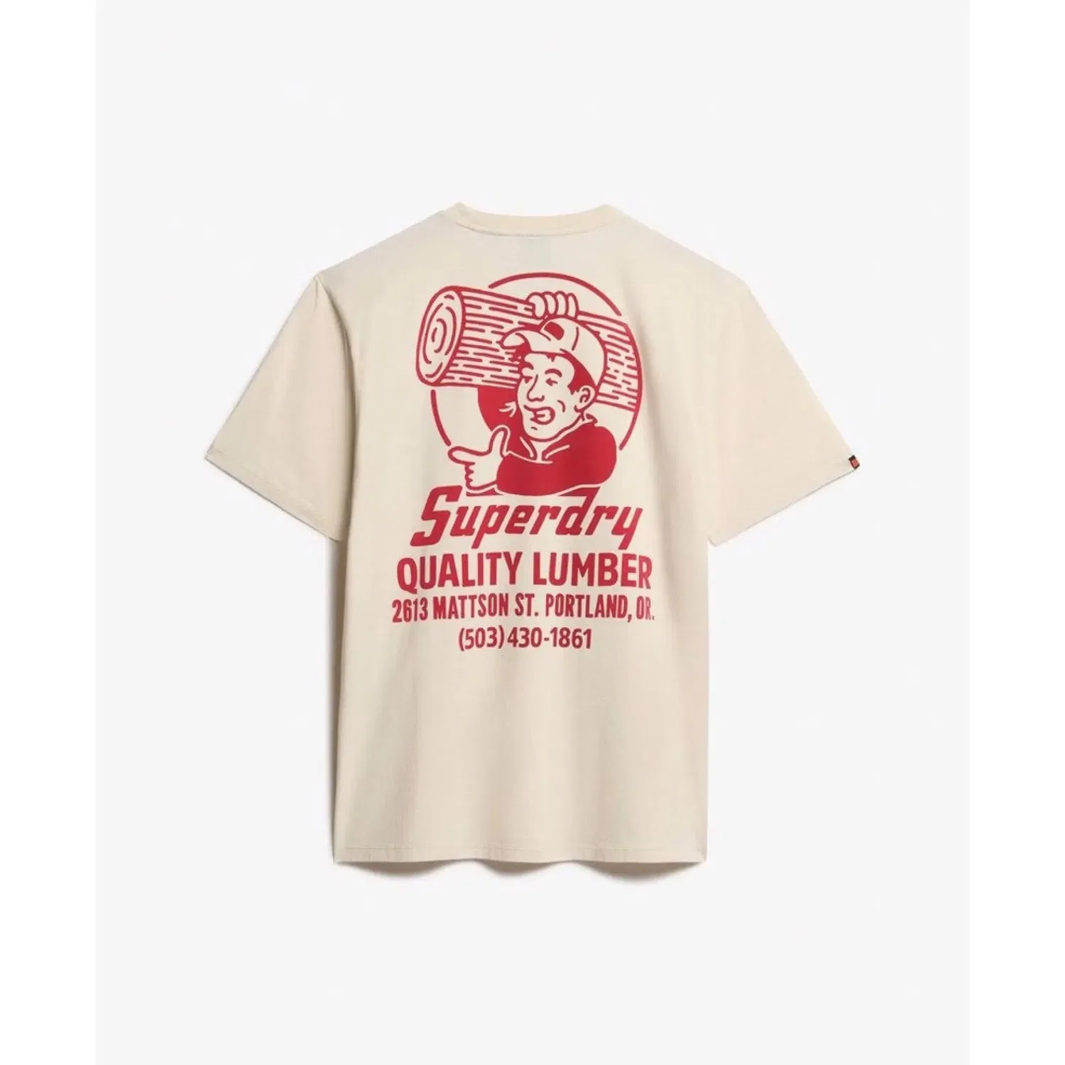 Мужская хлопковая футболка Loose Trade Tools Superdry, Weiß — фото 4