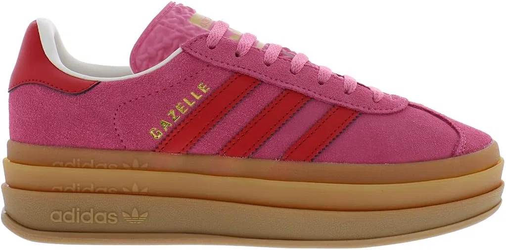 Детские кроссовки для девочек Gazelle Bold J adidas, Pink/Red