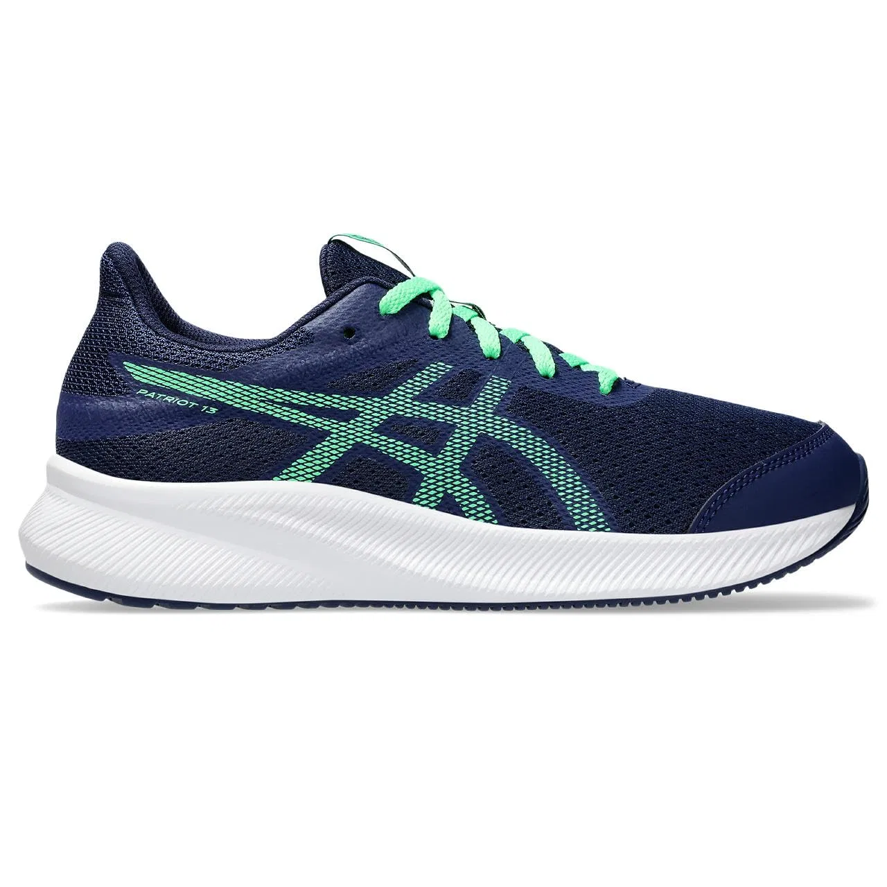 Детские кроссовки для девочек с амортизацией Patriot 13 Gs ASICS, Blue Expanse New Leaf — фото 3
