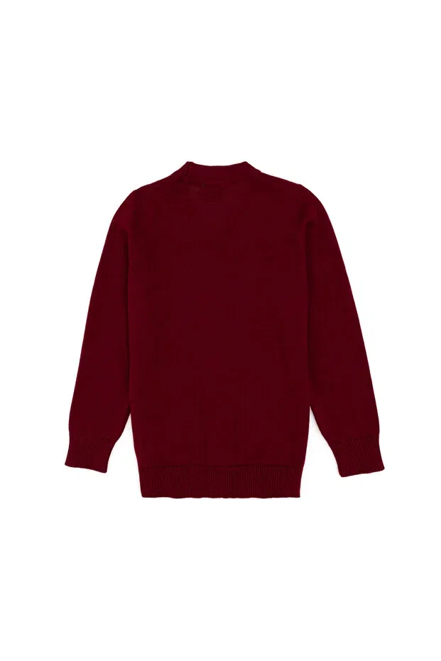 Детский кардиган с длинным рукавом U.S. Polo Assn., Burgundy — фото 4