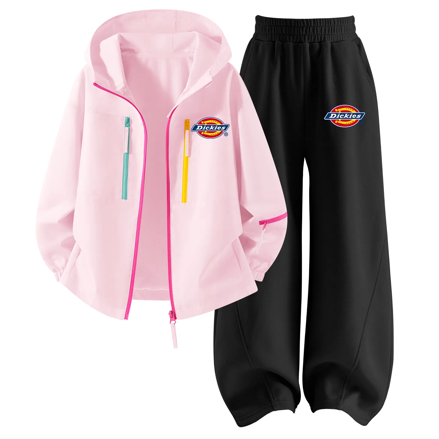 Детский спортивный костюм с капюшоном Dickies, Silicone Standard K Sweet Powder+Standard K Thick Black