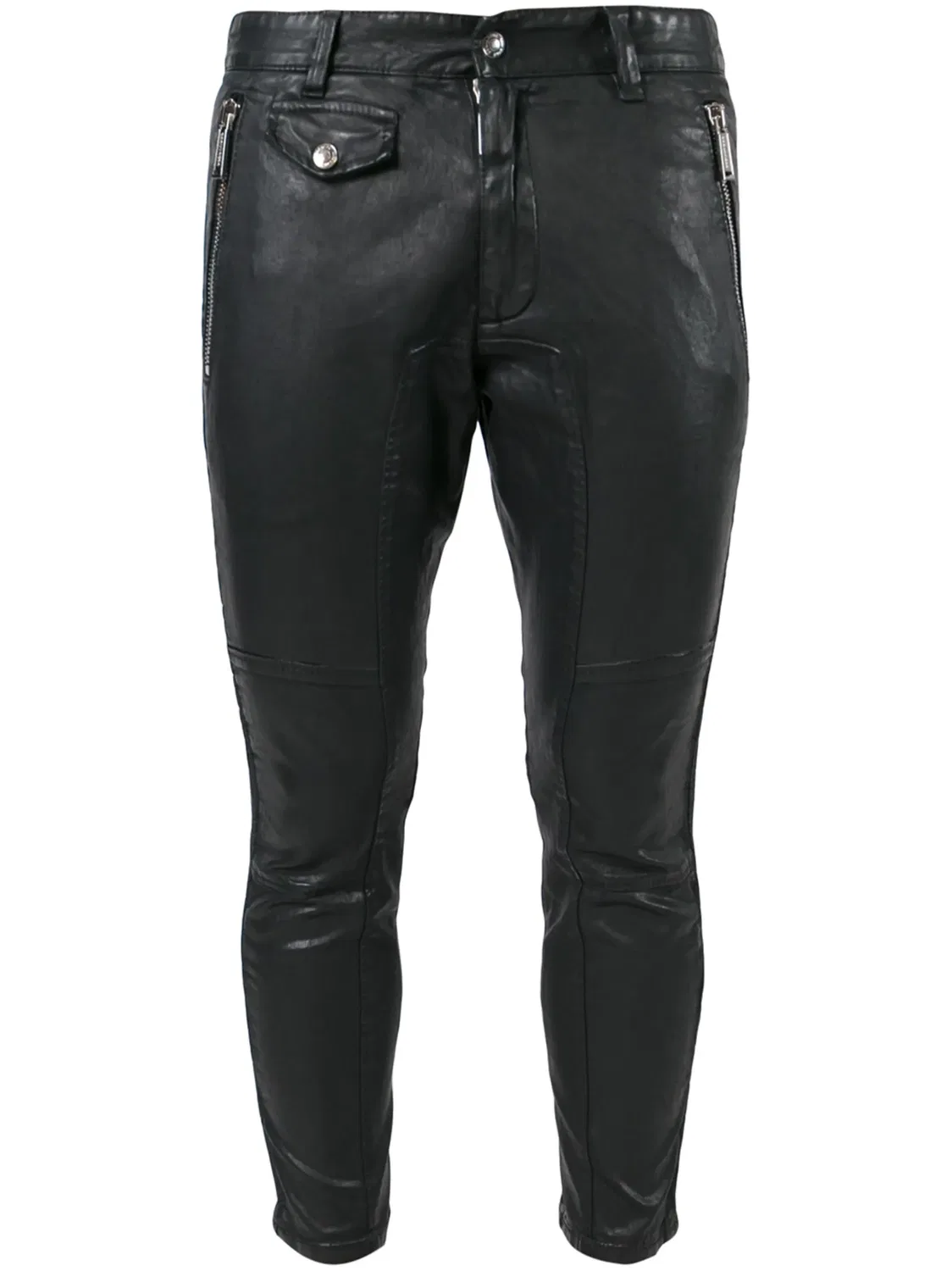 Брюки-скинни из эко-кожи DSQUARED2, черный