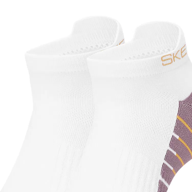 Детские носки с лодыжкой 2 пары Skechers, White Light Purple — фото 4