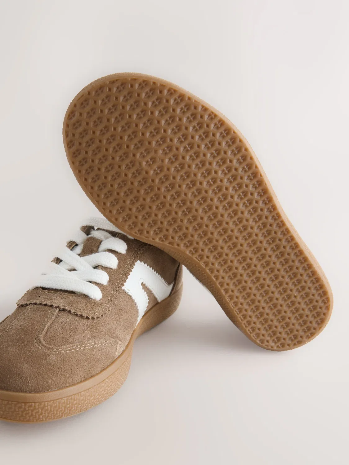 Кроссовки ретро из замши, модель Retro Trainers Next, коричневый — фото 3