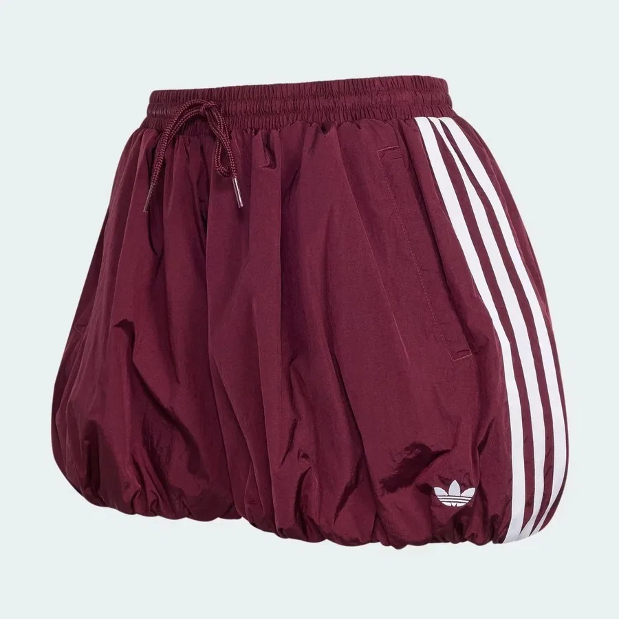 Шорты женские спортивные свободного кроя Adilenium 5.0 Balloon, adidas, Бордовый — фото 4
