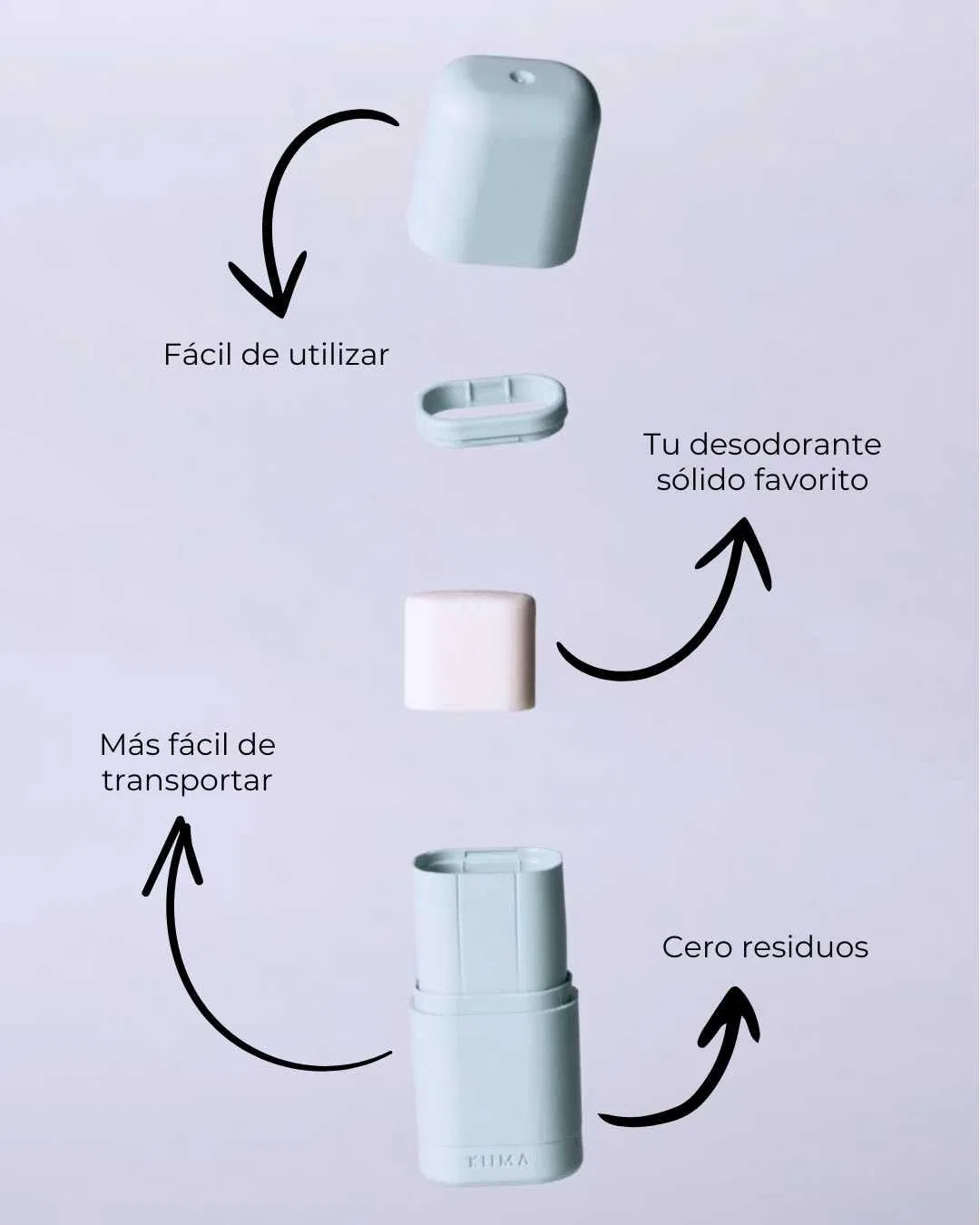 Дезодорант твердый, набор с многоразовым аппликатором, BANBU, 3 шт., 150 мл, Mint Green — фото 2