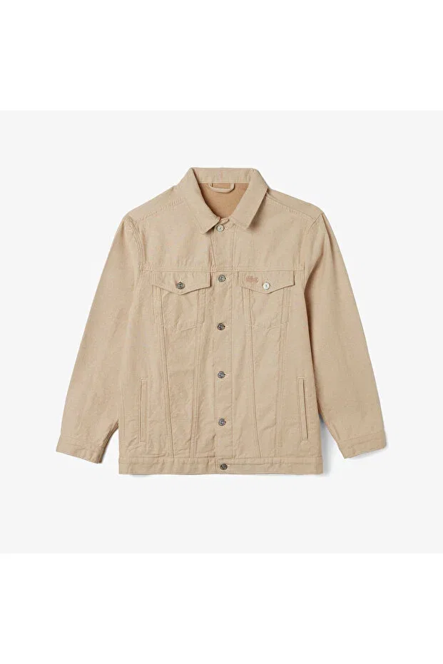 Мужская куртка с принтом Lacoste, Beige — фото 3