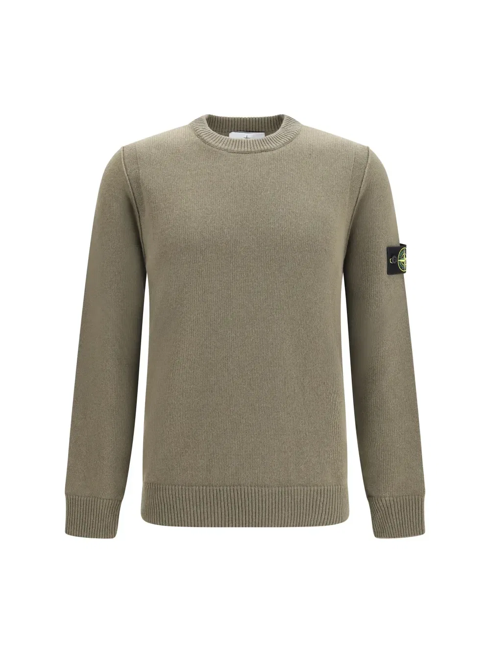 Джемпер из овечьей шерсти Stone Island, зеленый
