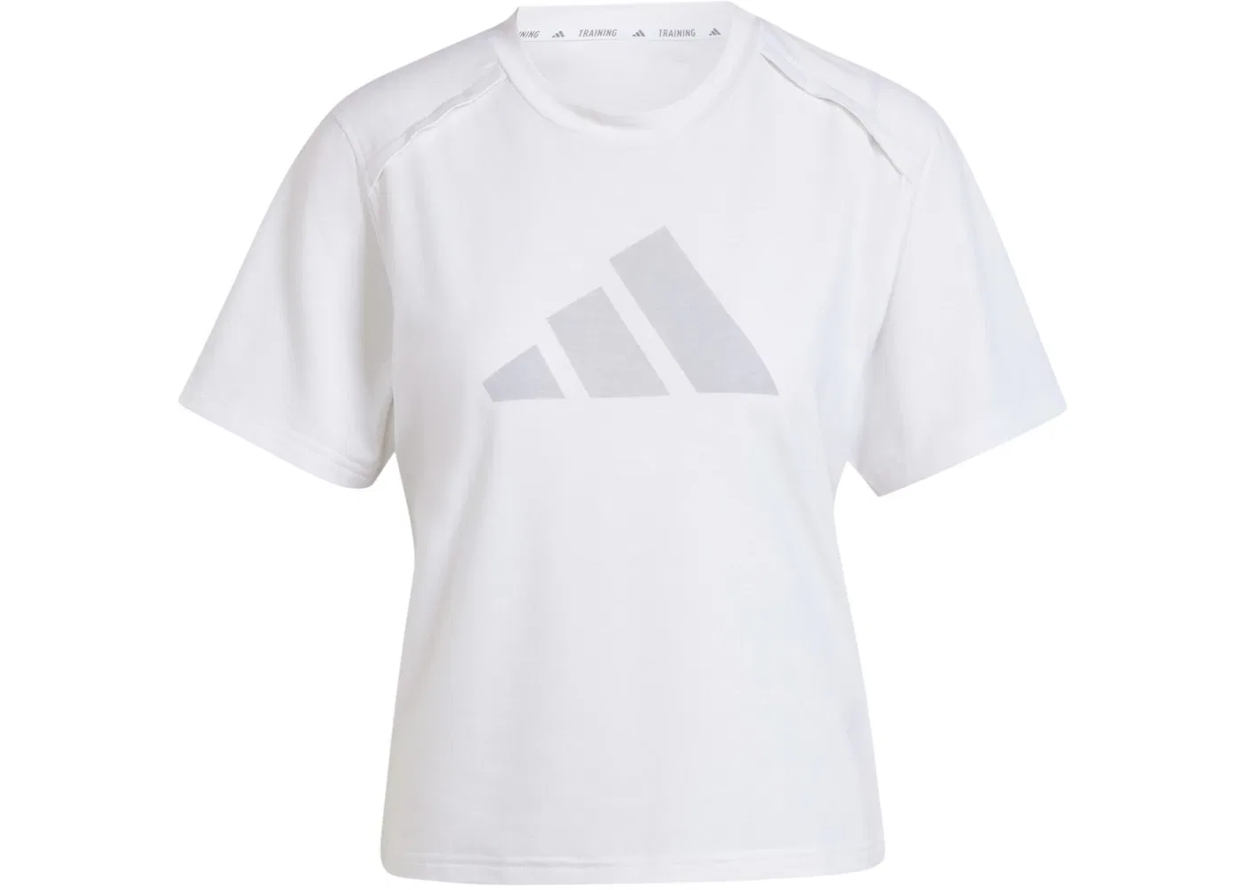 Женская футболка с крупным логотипом Power Performance Adidas, белый