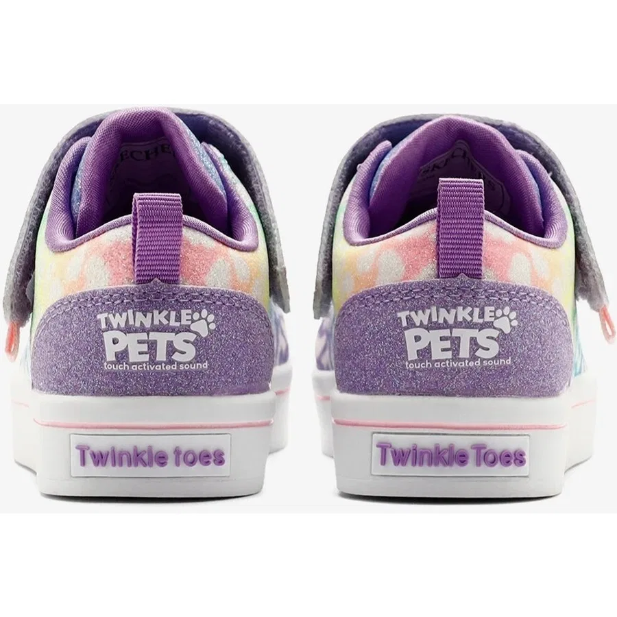Кроссовки детские с подсветкой и звуком Twi-Lites-Twinkle Pets Skechers, Фиолетовый — фото 4