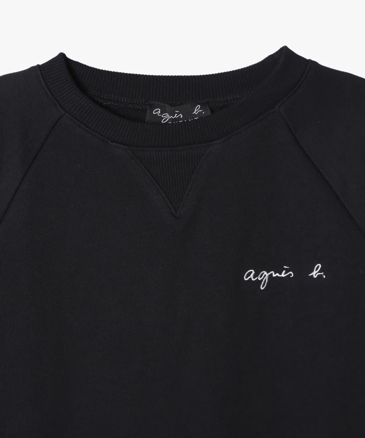Детский свитшот с длинным рукавомс логотипом agnes b., Black — фото 3