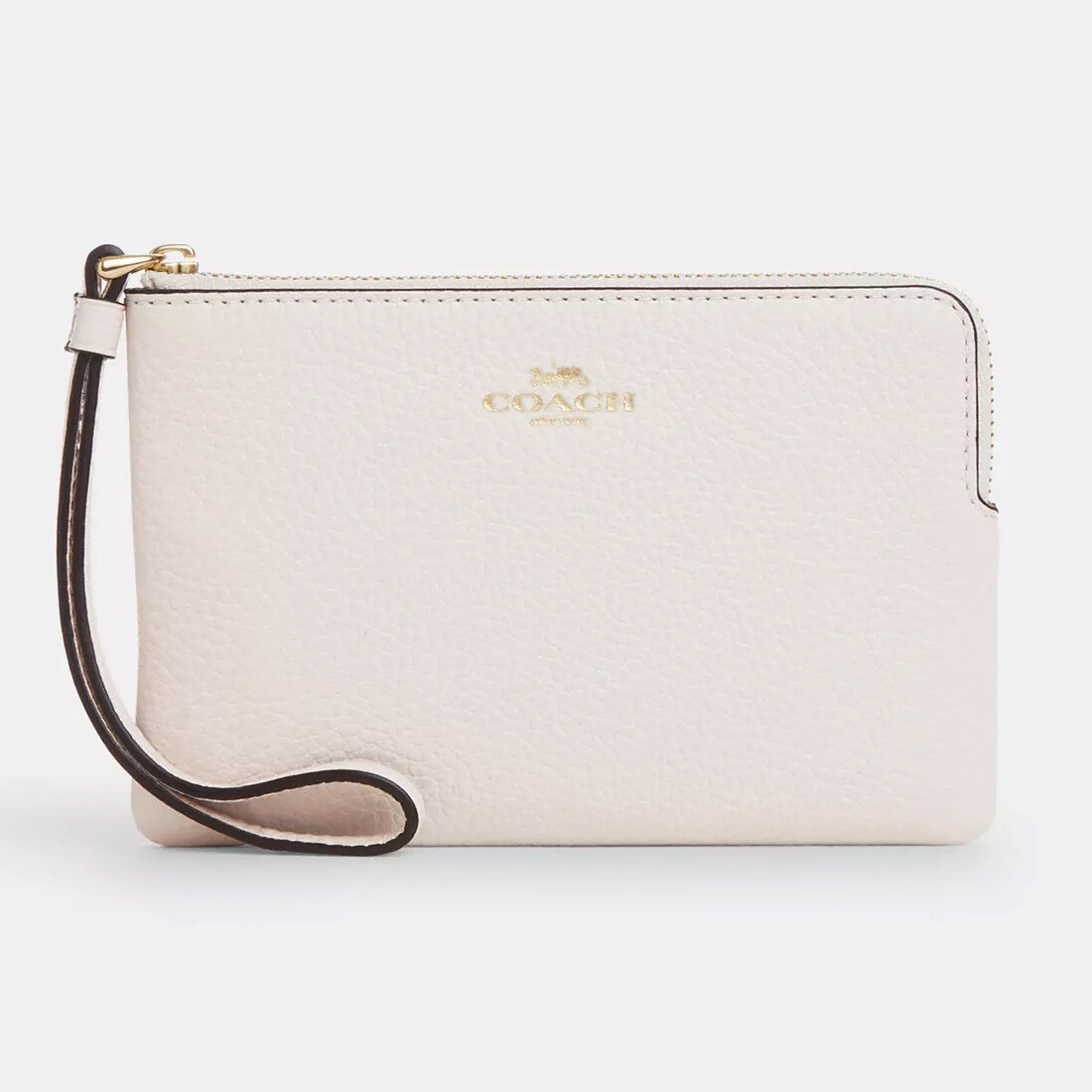 

Кошелек Coach Outlet Corner Zip Wristlet, золотой/молочный