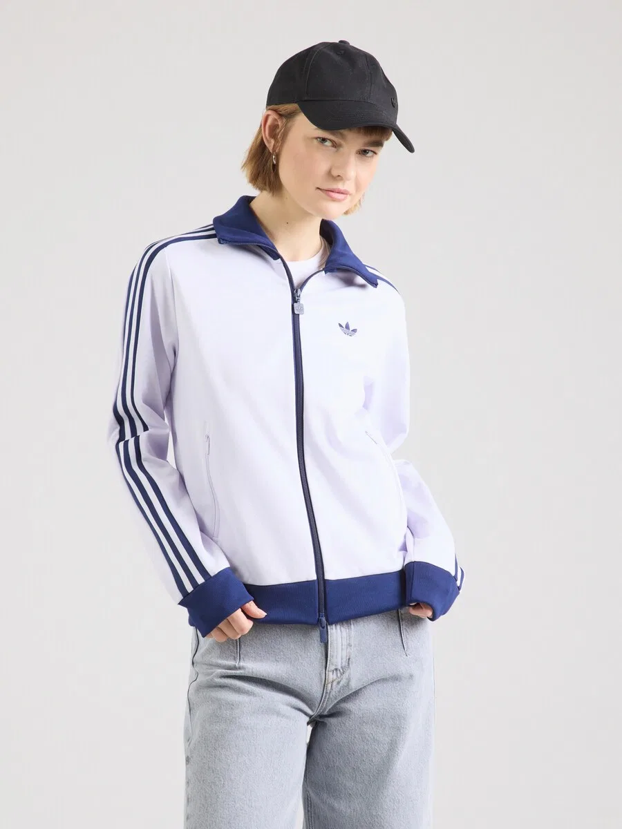 Худи на молнии ADIDAS ORIGINALS 'CLASSIC' белого цвета — фото 3