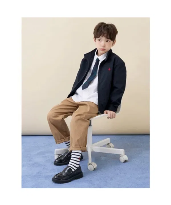 Утепленные брюки из хлопка, Woven Curved Pants, Beanpole Kids, бежевый — фото 2