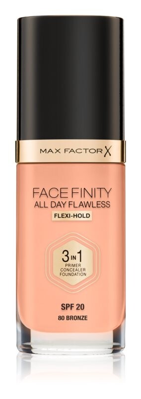 

Тональный крем повышенной стойкости SPF 20 Max Factor Facefinity All Day Flawless, оттенок 80 Bronze/ C80 Bronze 30 мл