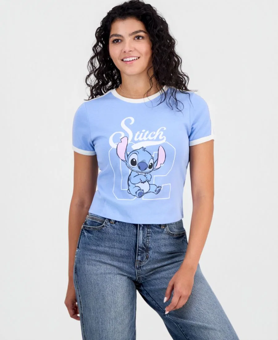 Футболка с коротким рукавом с принтом Stitch Sporty Disney, Lt/Pasblue