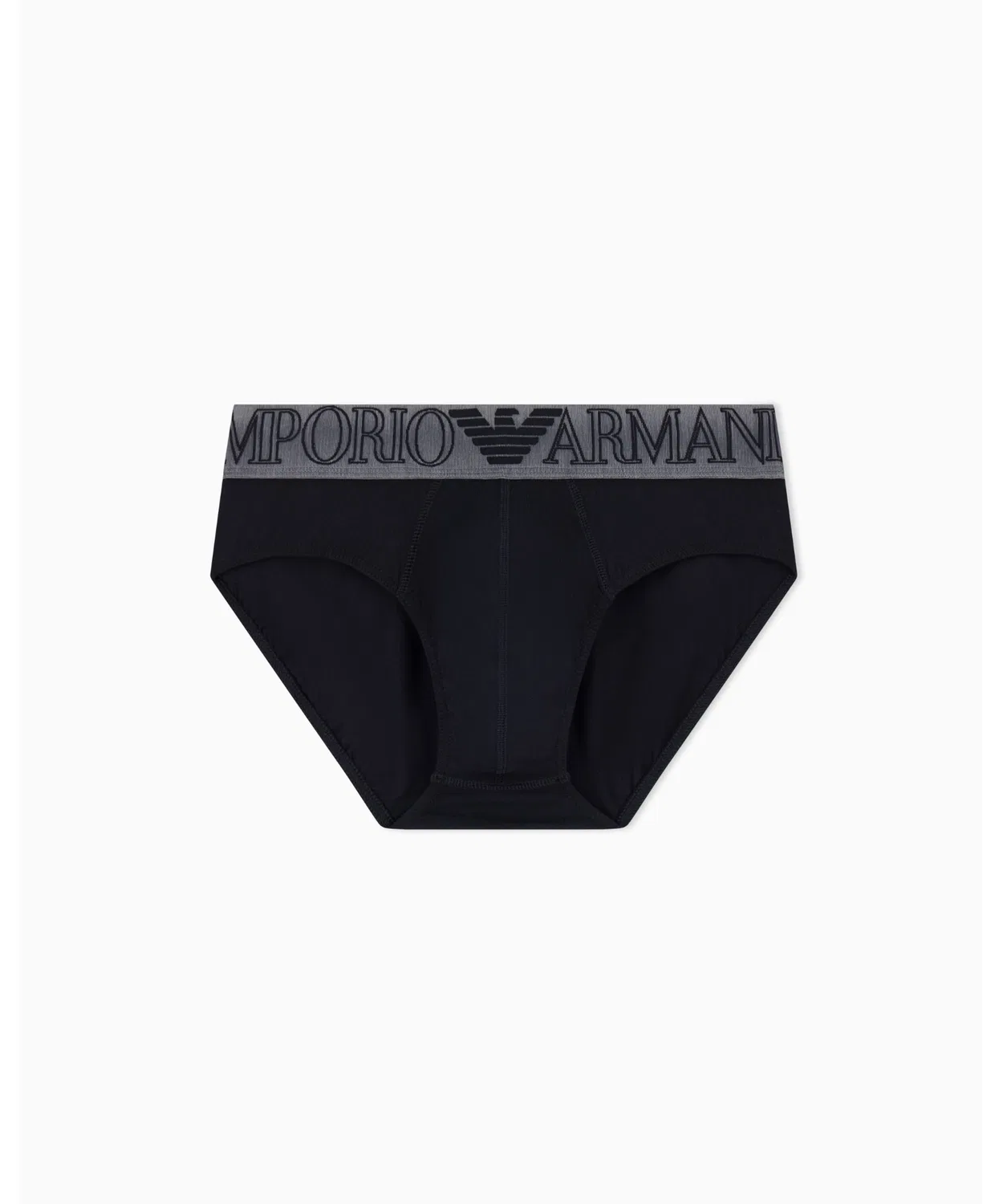 Мужские трусы-слипы с логотипом органический джерси EMPORIO ARMANI, Black