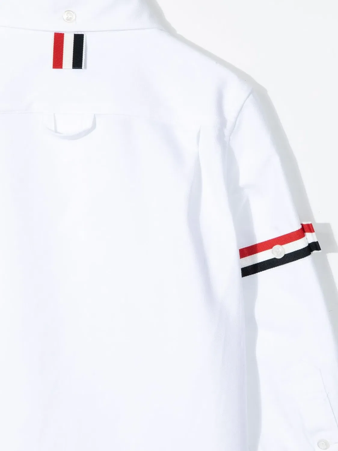 Платье-рубашка с рукавами из оксфордского гроздья Thom Browne, белый — фото 2