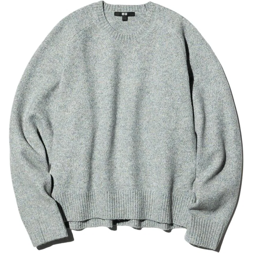 Женский свитер с круглым вырезом Smoke Gray UNIQLO, Smoke Gray