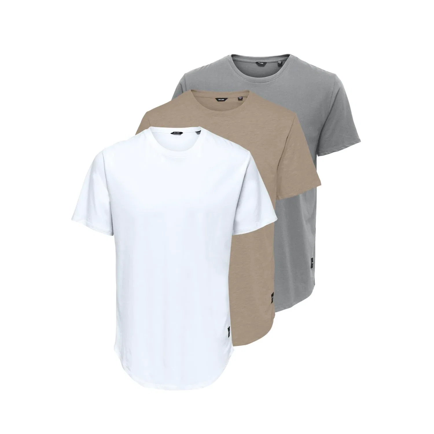 Детская футболка длинная с круглым вырезом Only & Sons, Bright White