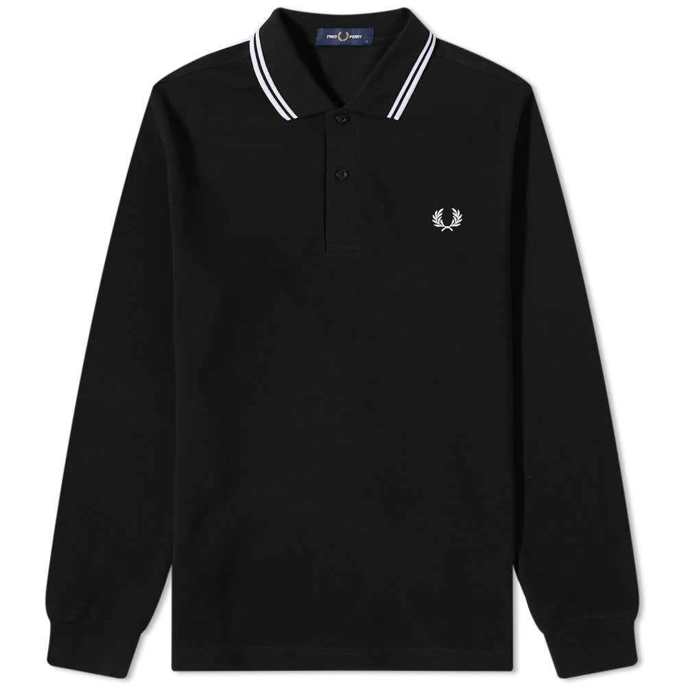 

Футболка Fred Perry Long Sleeve Twin Tipped Polo, Черный, Футболка Fred Perry Long Sleeve Twin Tipped Polo