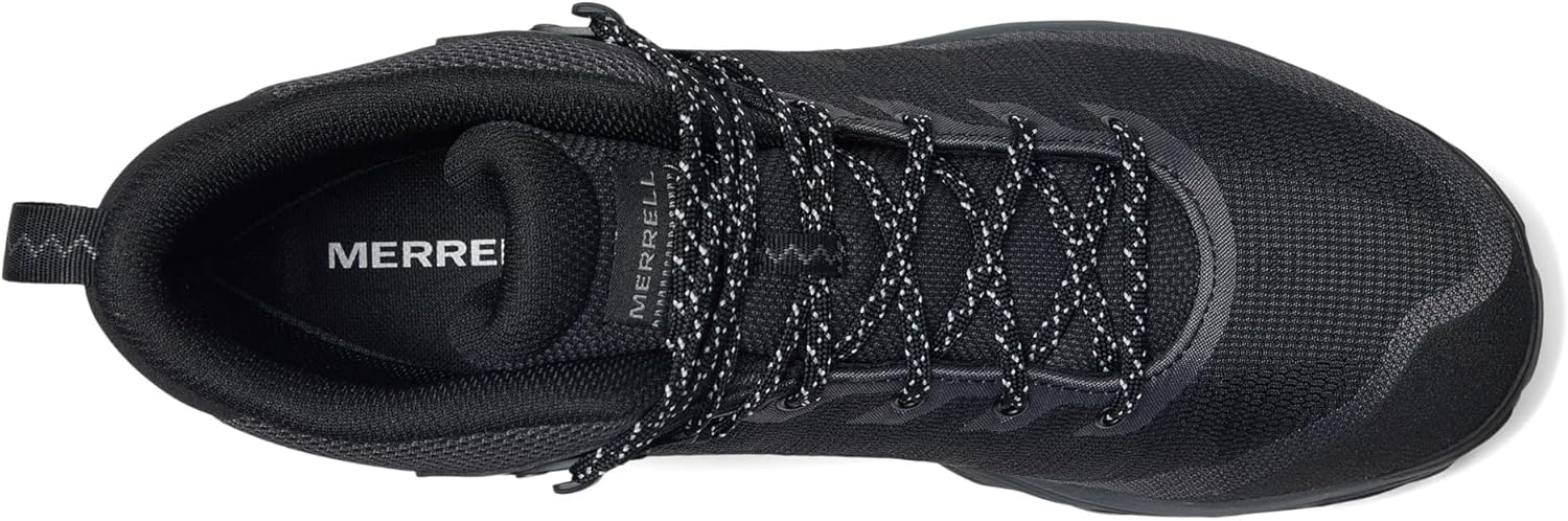 Мужские водонепроницаемые ботинки Merrell Eco-Friendly Speed Mid - черные — фото 2