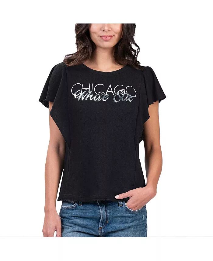 

Женская черная футболка Chicago White Sox Crowd Wave G-III 4Her by Carl Banks
