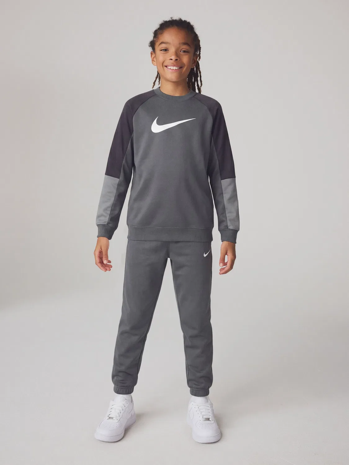 Спортивный костюм Dri-FIT Poly Crew Nike, серый