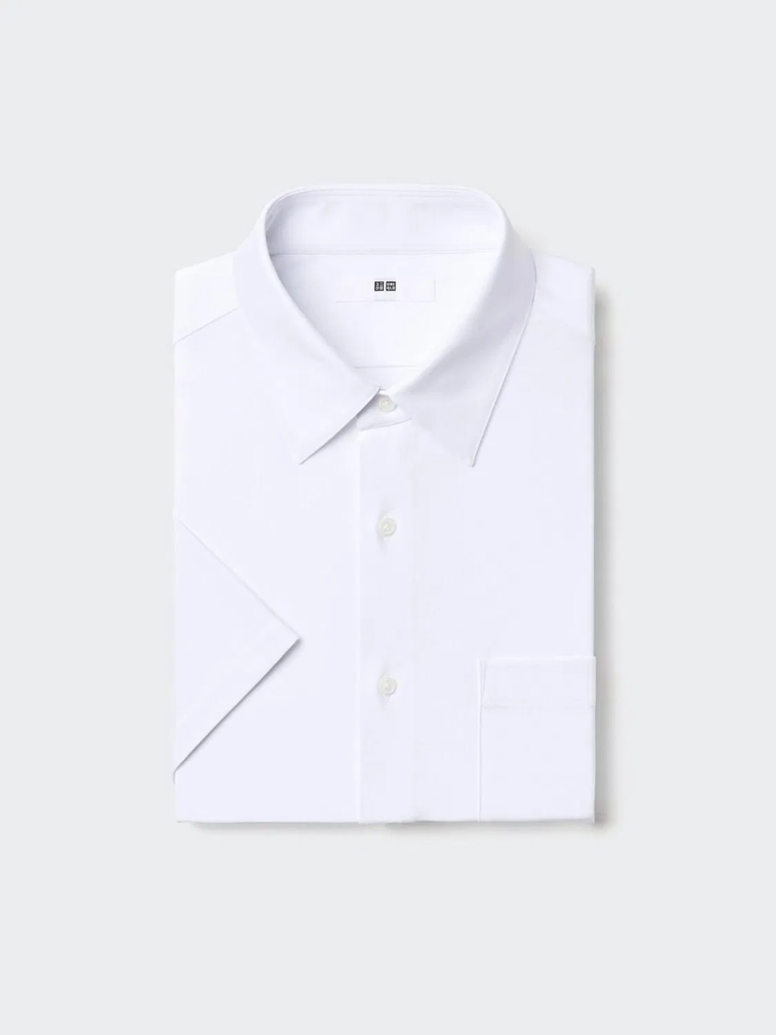 Рубашка с коротким рукавом быстросохнущая Uniqlo, белый