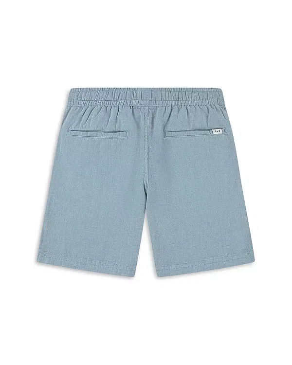 Детские шорты для мальчиков льняные Abercrombie Kids, Blue Fog — фото 2