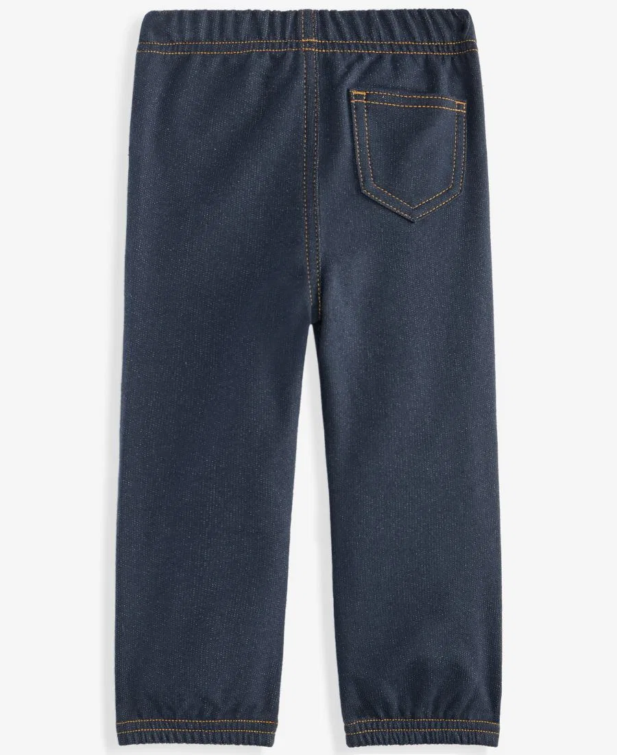 Детские джоггеры из денима с контрастной отстрочкой First Impressions, Navy Nautical — фото 3