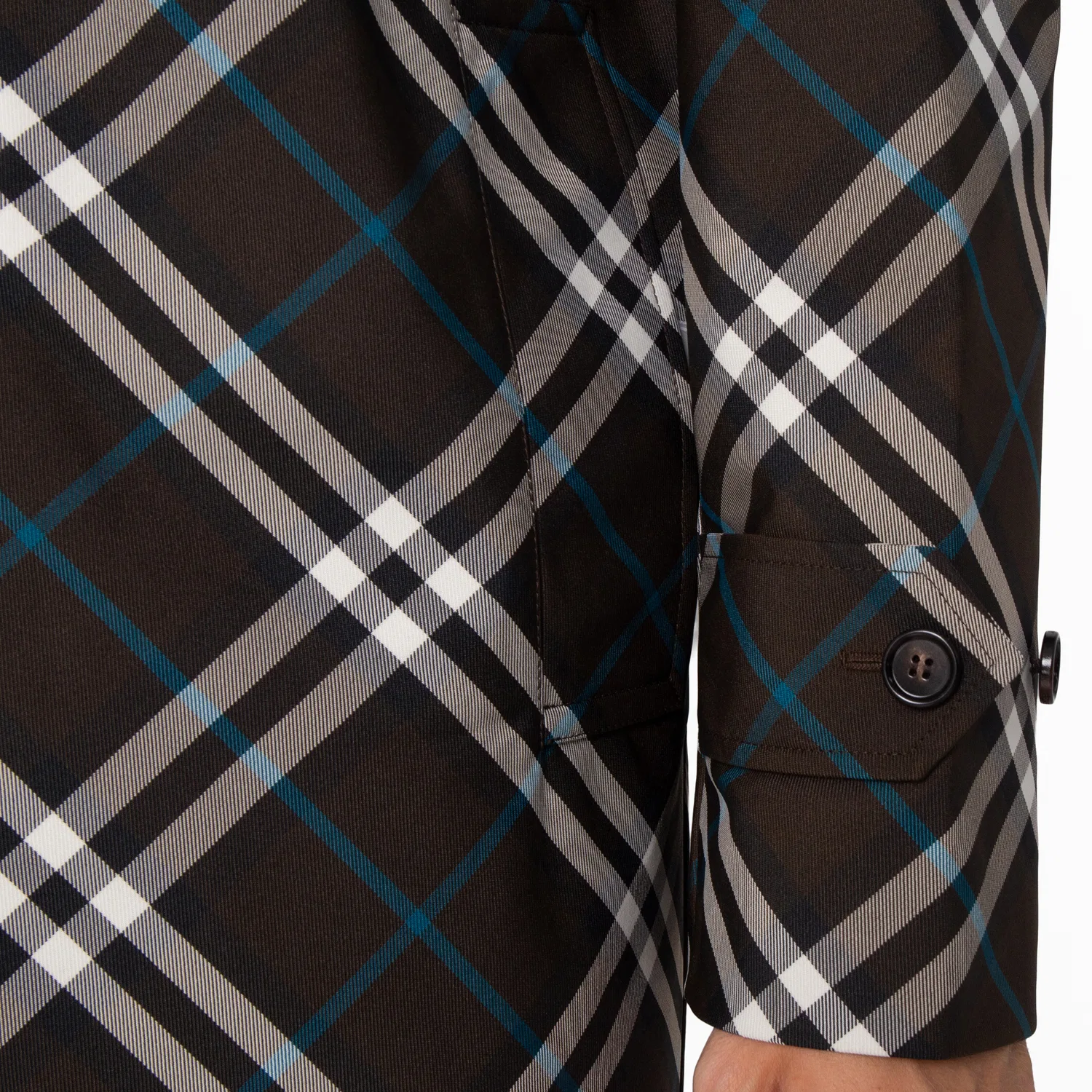 Пальто-автокуртка средней длины с клетчатым принтом Burberry, Snug Ip Check — фото 3