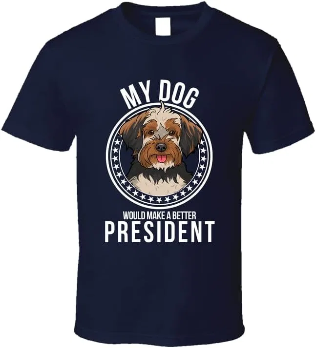 Футболка с принтом My Yorkipoo Dog Would Make A Better President, Navy