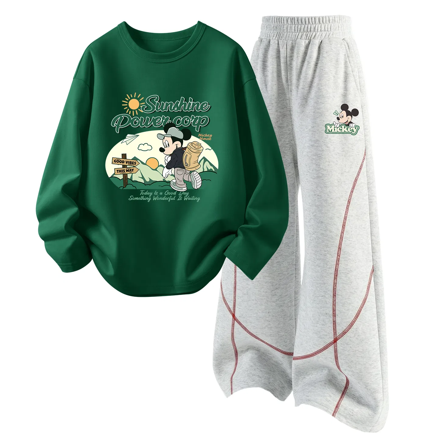 Детский спортивный комплект с принтом Disney, Heather Gray