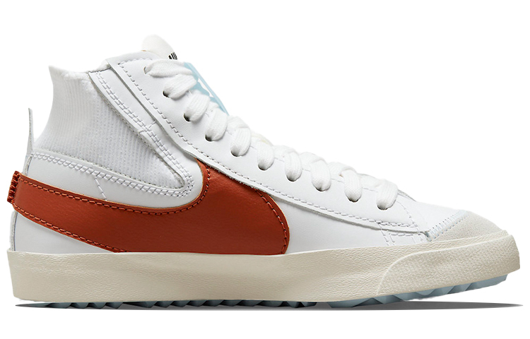 Кроссовки Nike Blazer Mid '77 Jumbo, белый/темно-оранжевый — фото 2