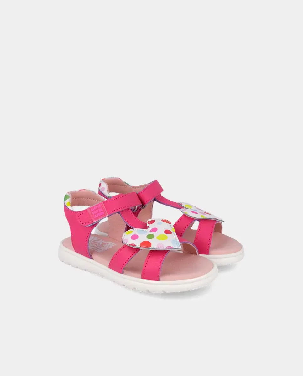 Детские сандалии для девочек кожаные Agatha Ruiz de la Prada, Fucsia — фото 3