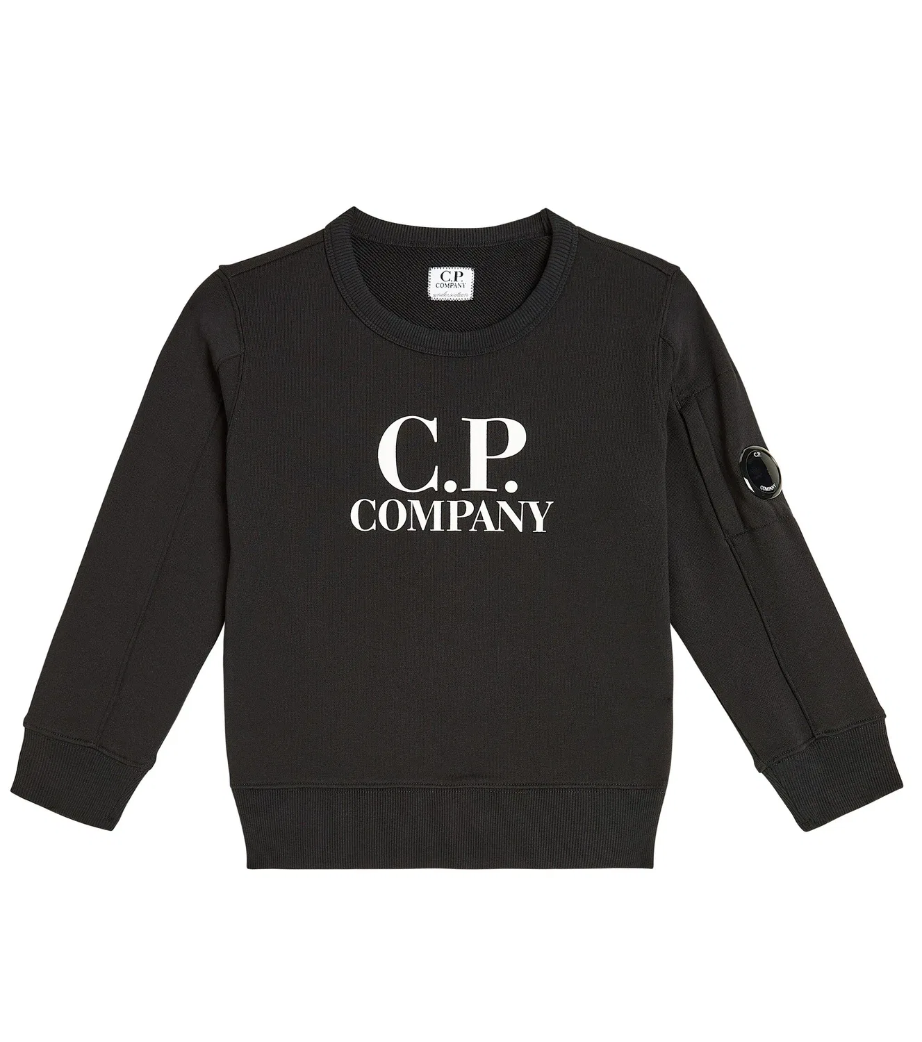 Толстовка из хлопкового флиса C.P. Company Kids, черный
