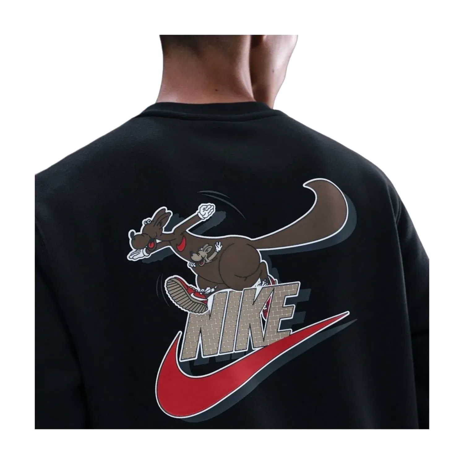 Мужская футболка Club BB Crew Neo Varsity Sweatshirt 'Black' Nike, черный — фото 3