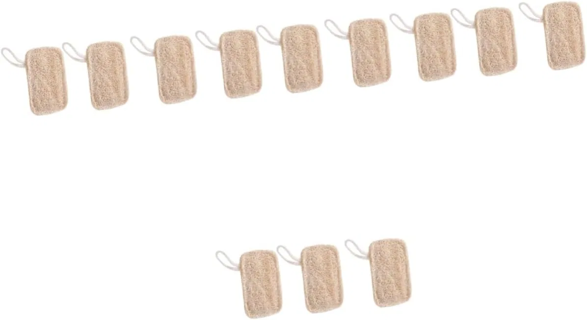 Люфа для душа, Mobestech, 12 шт, 11x7x1 см, Beige