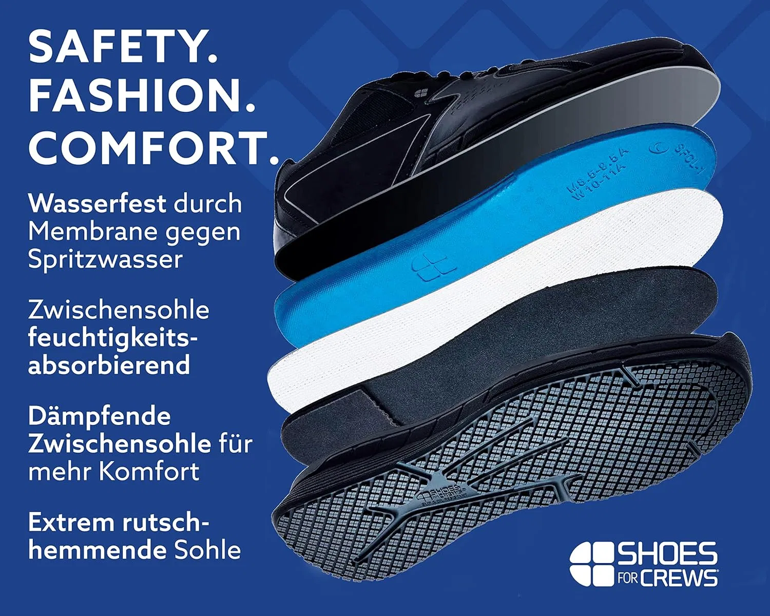 Shoes for Crews Защитная обувь Crews Guard Mid Safety Shoes, сертифицированная по стандарту CE, S3 HRO WR SRC, рабочие ботинки унисекс с нескользящей подошвой, водоотталкивающая безопасная рабочая обувь для мужчин и женщин — фото 3
