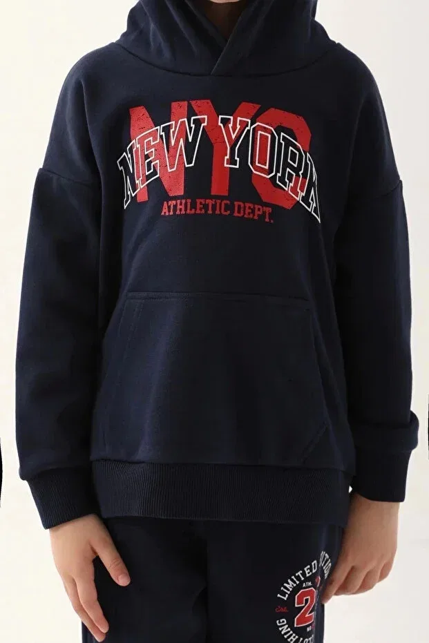 Детский спортивный костюм для мальчиков с принтом Licensed Rolypoly, Navy Blue — фото 4