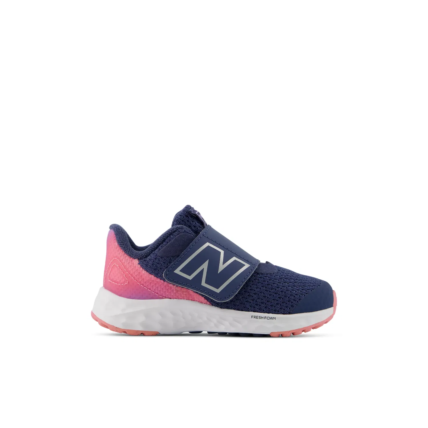 Детские кроссовки для мальчиков и девочек с дышащей сеткой Arishi Hook & Loop New Balance, Vintage Indigo With Signal Pink And Lilac Glo