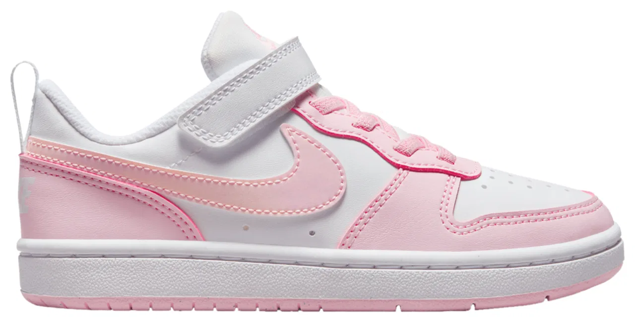 Кроссовки для девочек Court Borough Low Recraft Nike, цвет White/Pink Foam