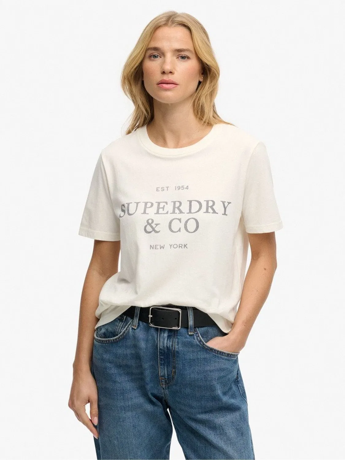 Футболка Slim Fit Superdry, бежевый