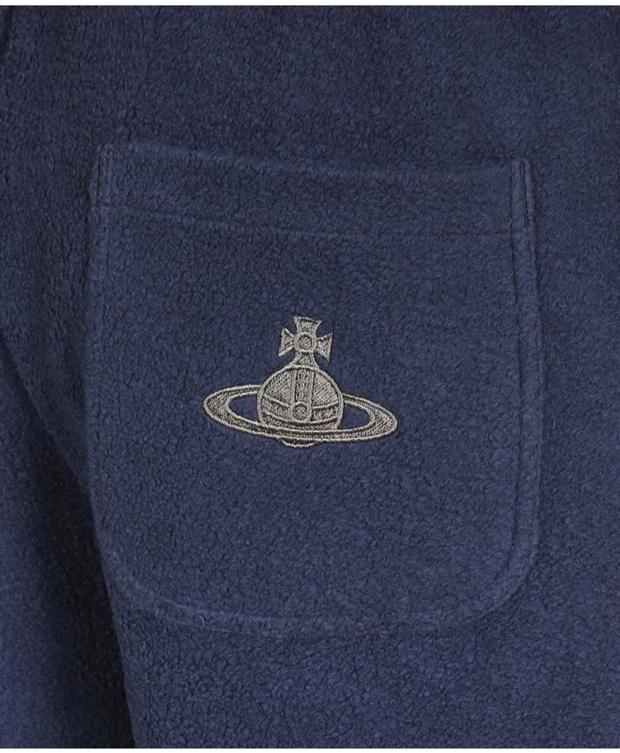 Хлопковые шорты-бермуды с эластичным поясом Vivienne Westwood, синий — фото 3