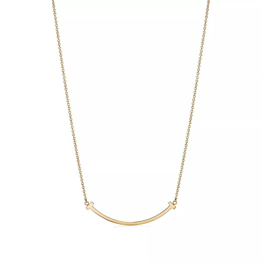 Кулон с цепочкой Tiffany & Co. Smile Small, желтое золото с бриллиантами — фото 2