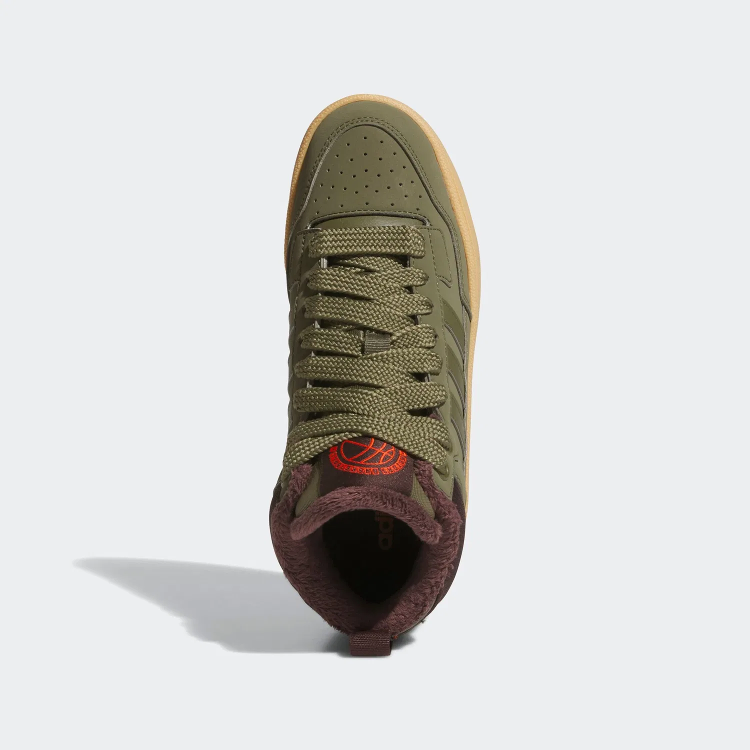 Детские зимние кроссовки с ретро-дизайном Adidas Sportswear, Olive Strata/Shadow Brown/Gum — фото 4
