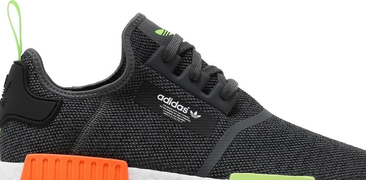 Мужские кроссовки Adidas NMD R1, черный/оранжевый/зеленый — фото 3